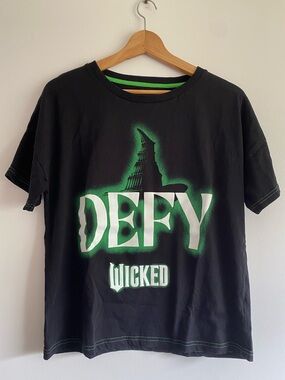 Wicked 'DEFY' Graphic Short Sleeve Tee - Black/Green